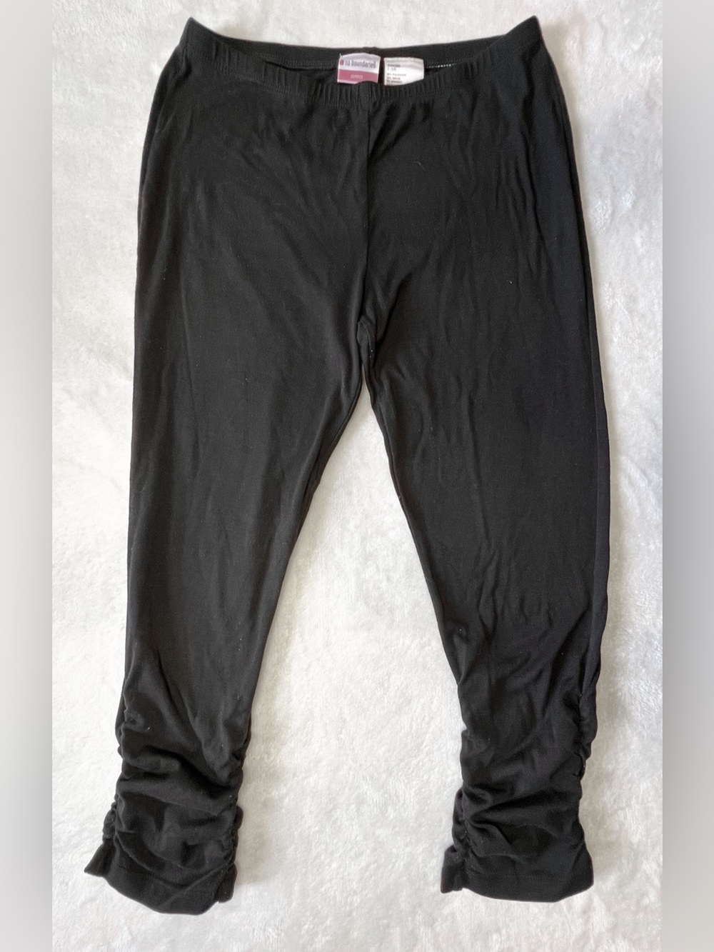 No Boundaries Black Juniors Ruched Ankle Stretch Leggings Size S/XS